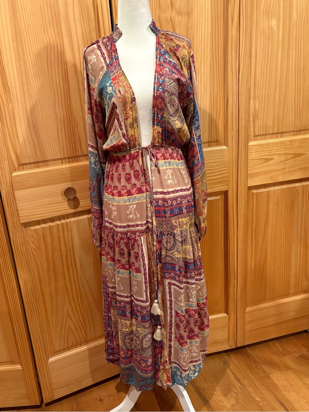 Gimmicks by BKE Patchwork Kimono Duster women’s XS